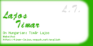 lajos timar business card